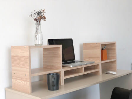 ชุดชั้นวางจอคอม PROSPACE FURNITURE รุ่น ANGASSO สีไวท์เมเปิ้ล เซ็ต 3 ชิ้น (ชั้นวางจอคอมและชั้นวางอเนกประสงค์)_8